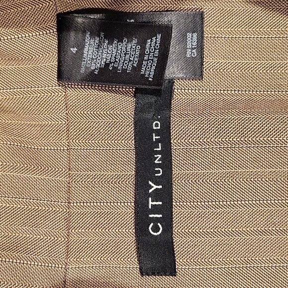 CITY unltd Brown Stripe Blazer, Size 4 - Picture 3 of 5